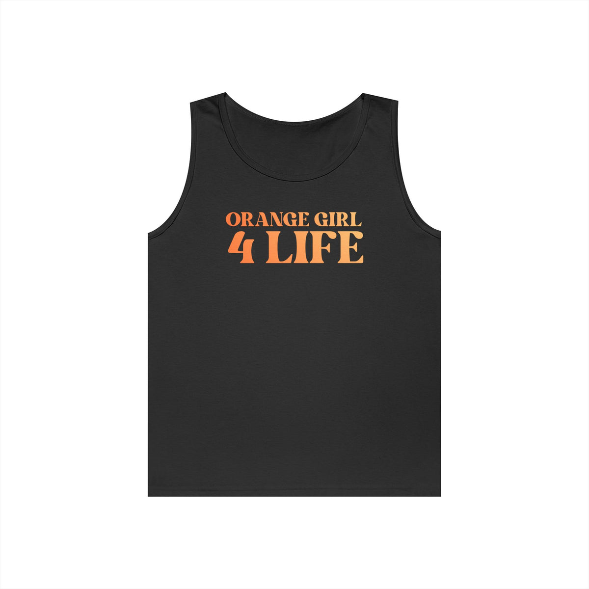 Orange Girl 4 Life Ladies Sleeveless Black Tank Top | Double-Sided Graphic Tank | Inspirational Tank for Women (Unisex)