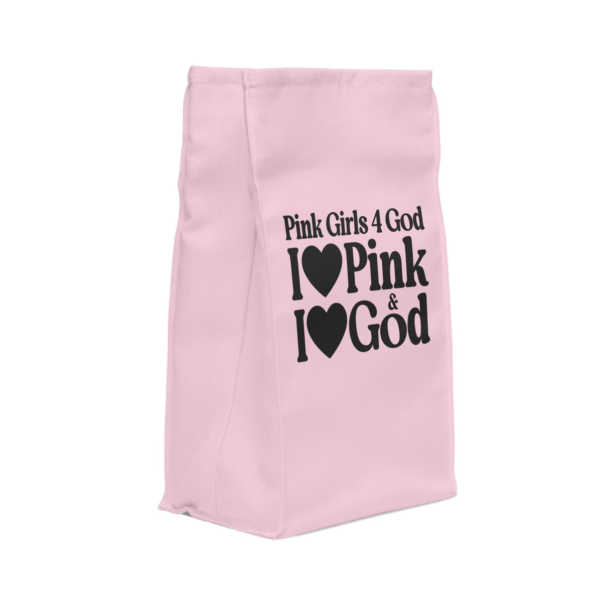 💗 Pink Girls 4 God Lunch Tote – Double-Sided Inspirational Pink Girls Faith Lunch Bag | Insulated Lunch Bag
