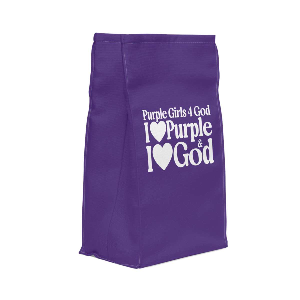 Purple Girls 4 God Lunch Tote – Double-Sided Inspirational Faith Lunch Bag | Insulated Lunch Bag | Gift for Girls & Women