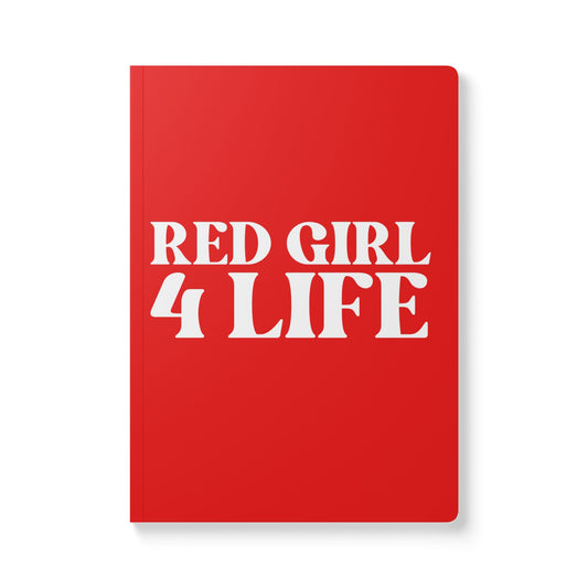 Red Girl 4 Life Softcover Journal – Double-Sided Inspirational Journal | 100 or 200 Pages | Notebook for Girls & Women Who Love Red