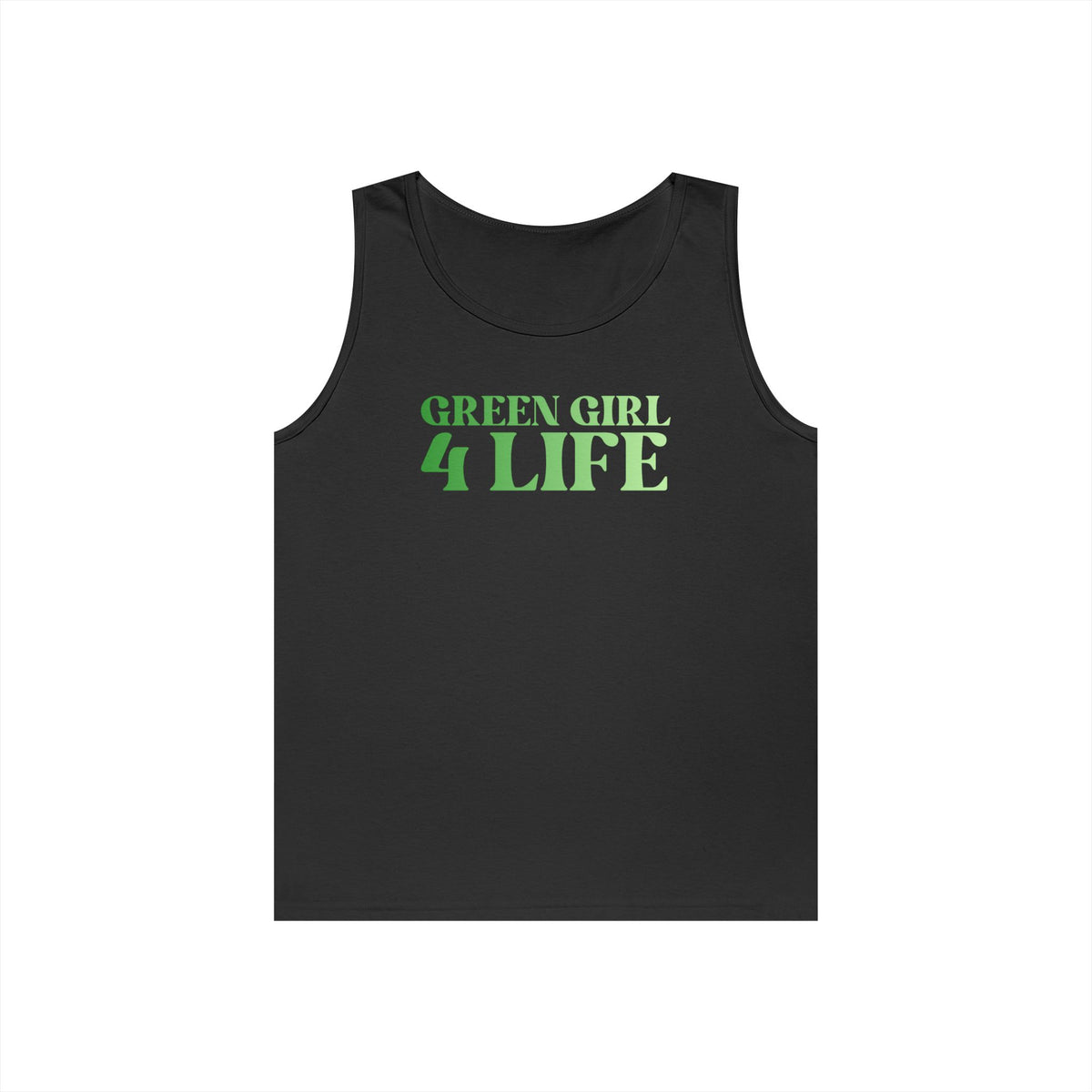 Green Girl 4 Life Ladies Sleeveless Black Tank Top | Double-Sided Graphic Tank | Inspirational Tank for Women (Unisex)