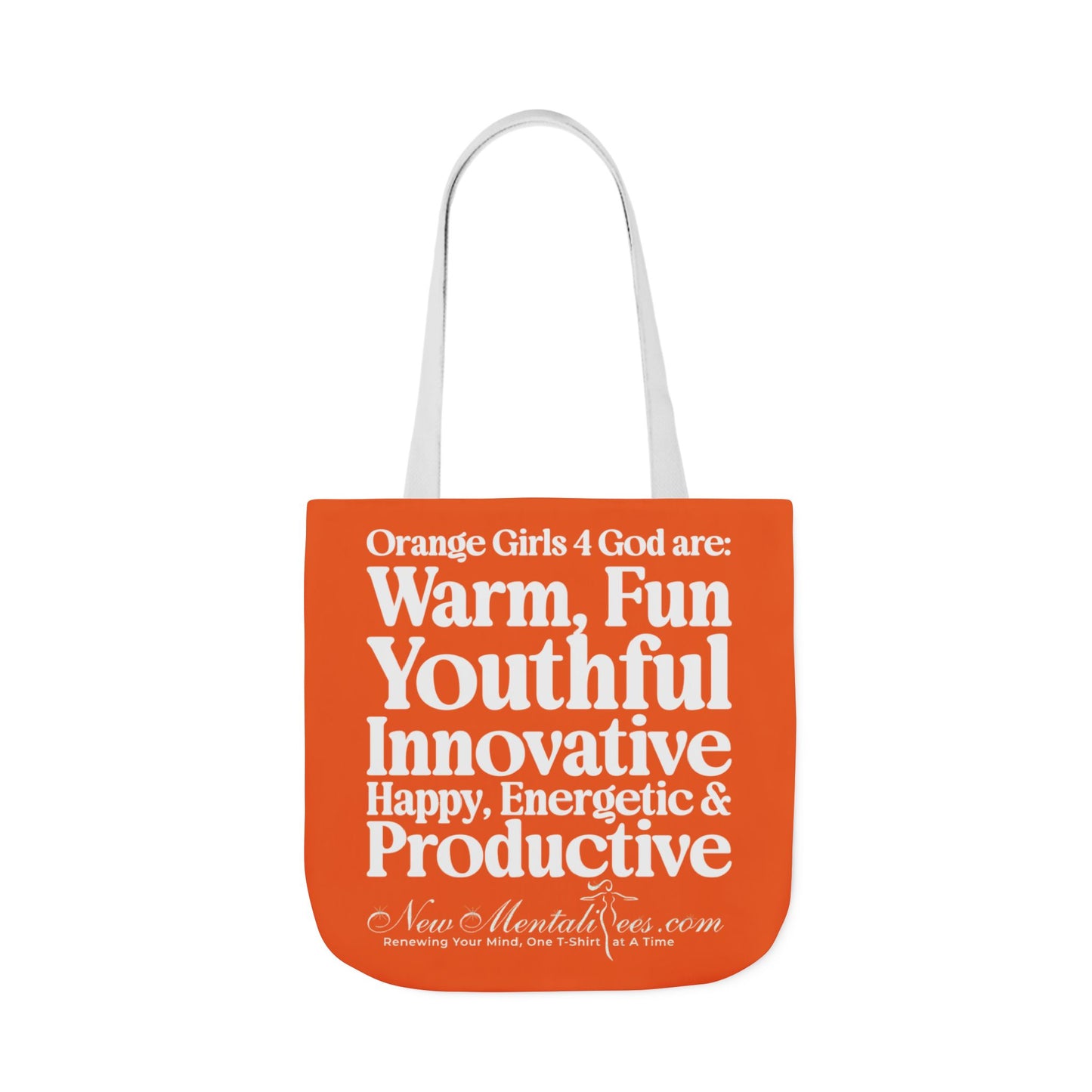 Orange Girls 4 God Tote Bag - You are Warm, Fun, Youthful, Innovative, Happy, Energetic, and Productive!