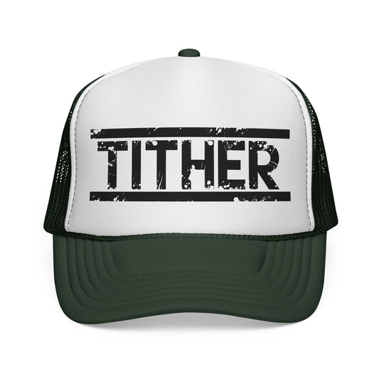 Tough Tither Trucker Hat | Faith-Based Christian Cap, Adjustable Unisex Tithing Hat, Church Wear, Gift for Believers