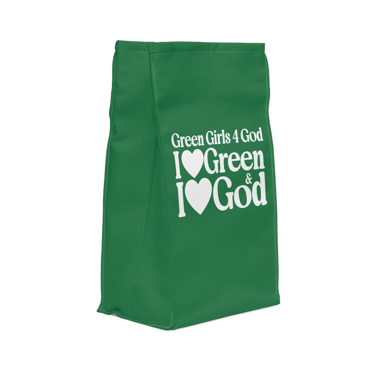 💚 Green Girls 4 God Lunch Tote – Double-Sided Inspirational Faith Lunch Bag | Insulated Lunch Bag | Gift for Girls & Women