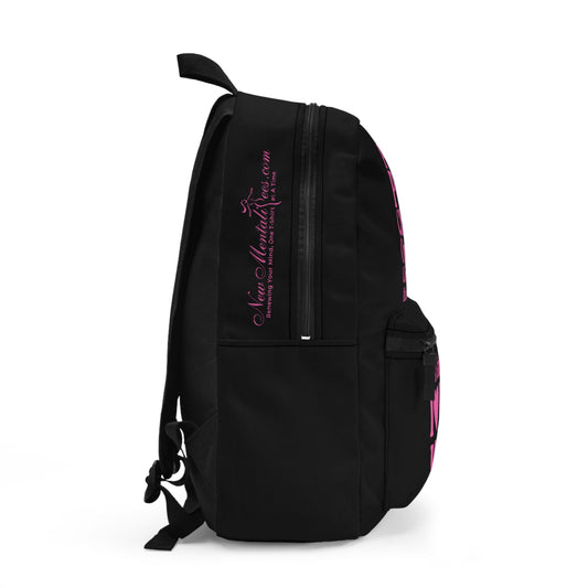 Pink Girls 4 God Black Contrast Backpack – Inspirational Christian Girls School Backpack | Faith-Based Bookbag | Lightweight Travel & School Bag