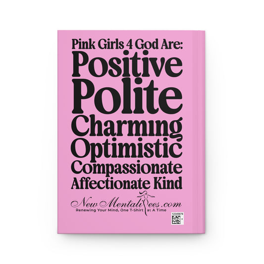 Pink Girls for God Pink Hardcover Journal – Double-Sided Inspirational Notebook | Matte Hardcover | 150 Lined Pages |Gift for Women & Girls