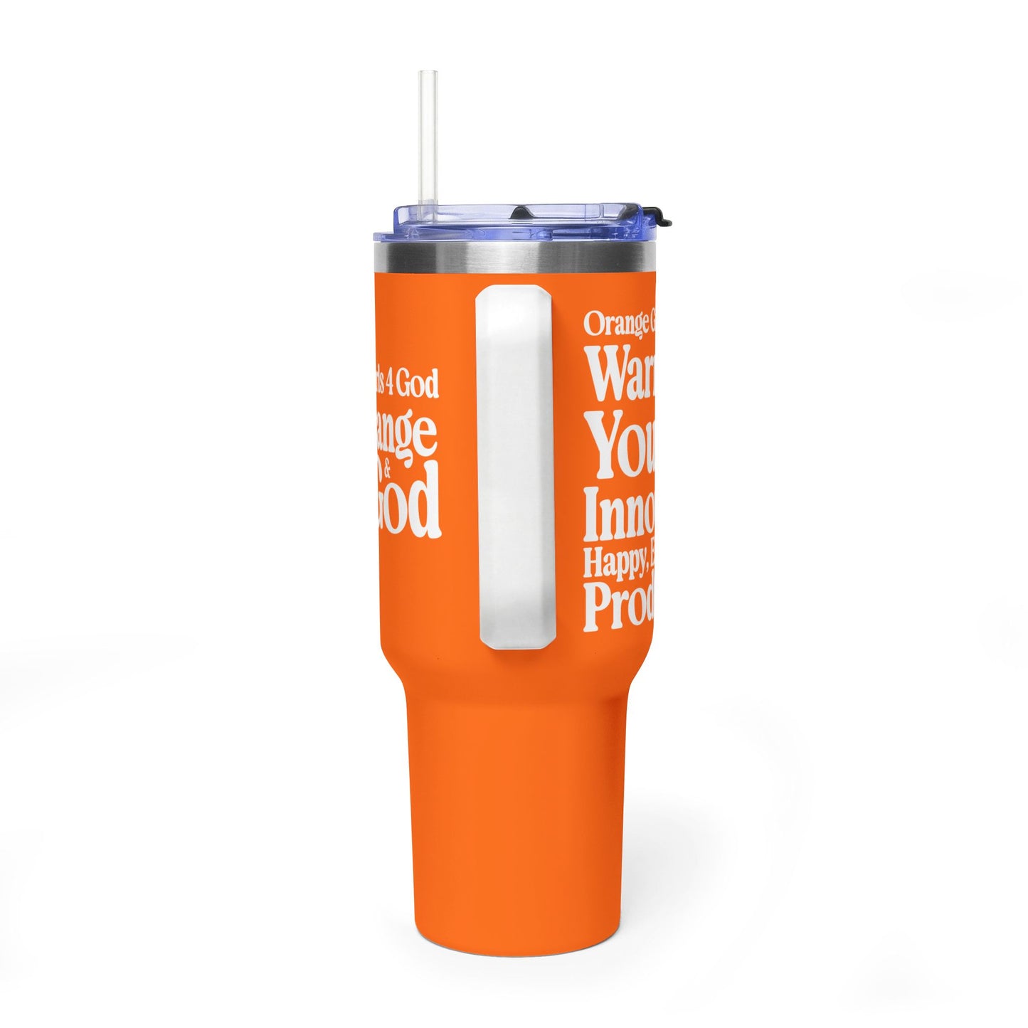 Orange Girls 4 God Colorful Tumbler - Faith Filled Women Who Love Orange