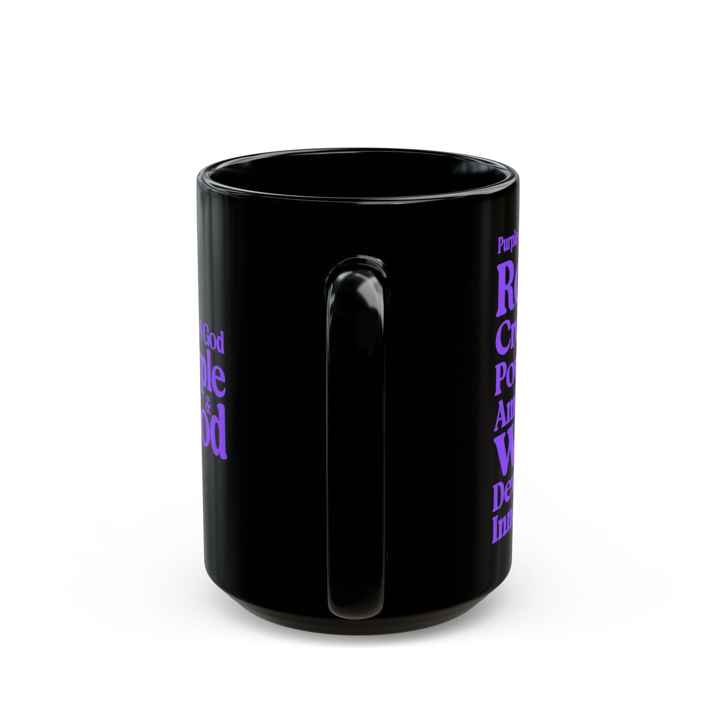 Purple Girls 4 God Mug - Black Contrast Collection