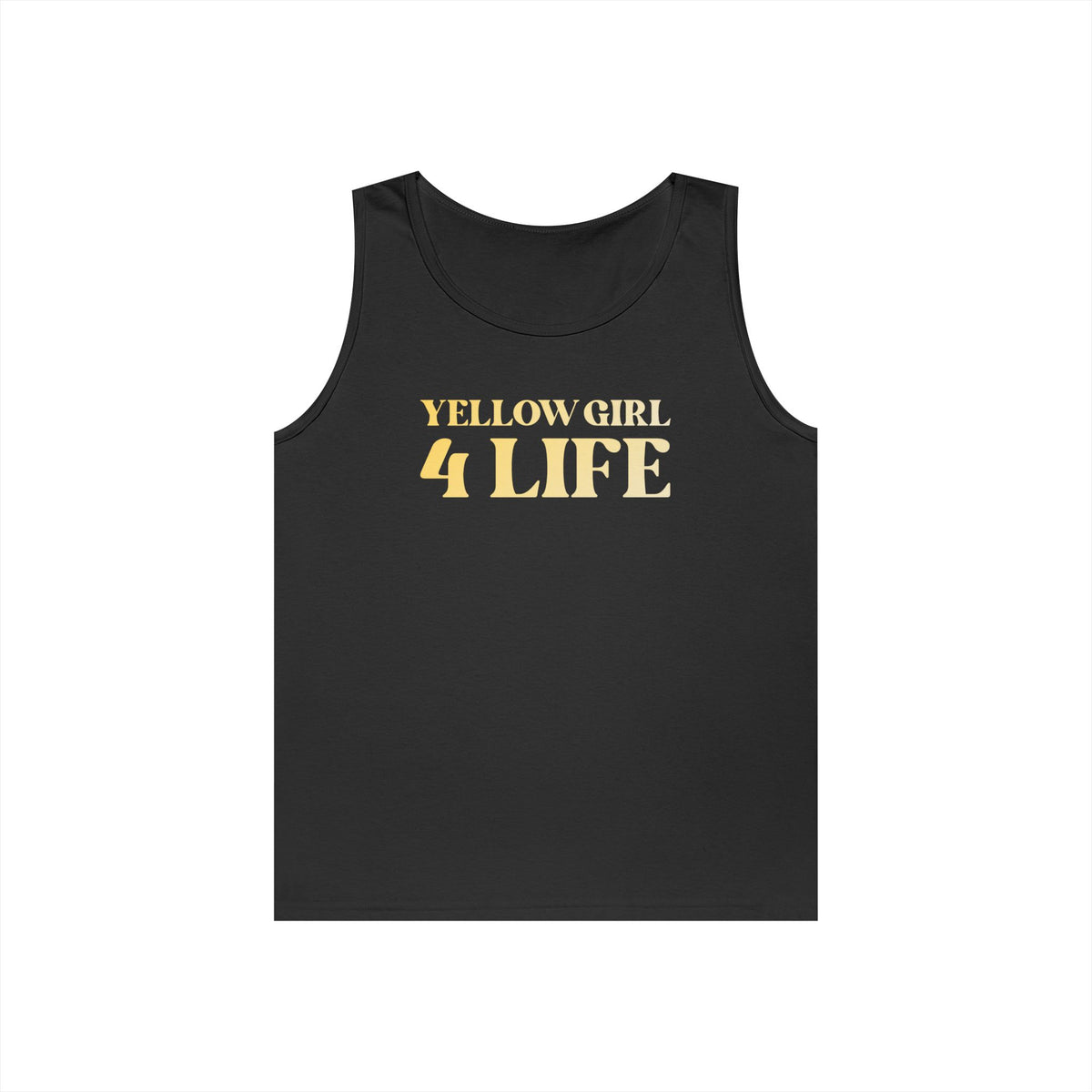 💛 Yellow Girl 4 Life Ladies Black Tank Top | Double-Sided Graphic Tank | Inspirational Sleeveless Tank for Women (Unisex)