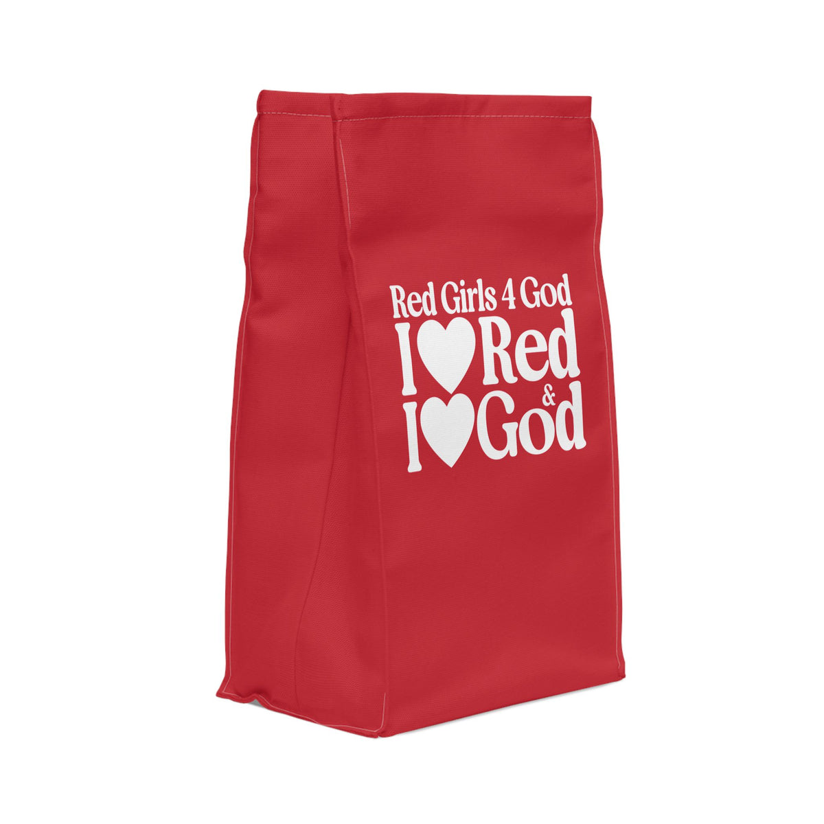 ❤️ Red Girls 4 God Lunch Tote – Double-Sided Inspirational Red Girls Faith Lunch Bag | Insulated Lunch Bag