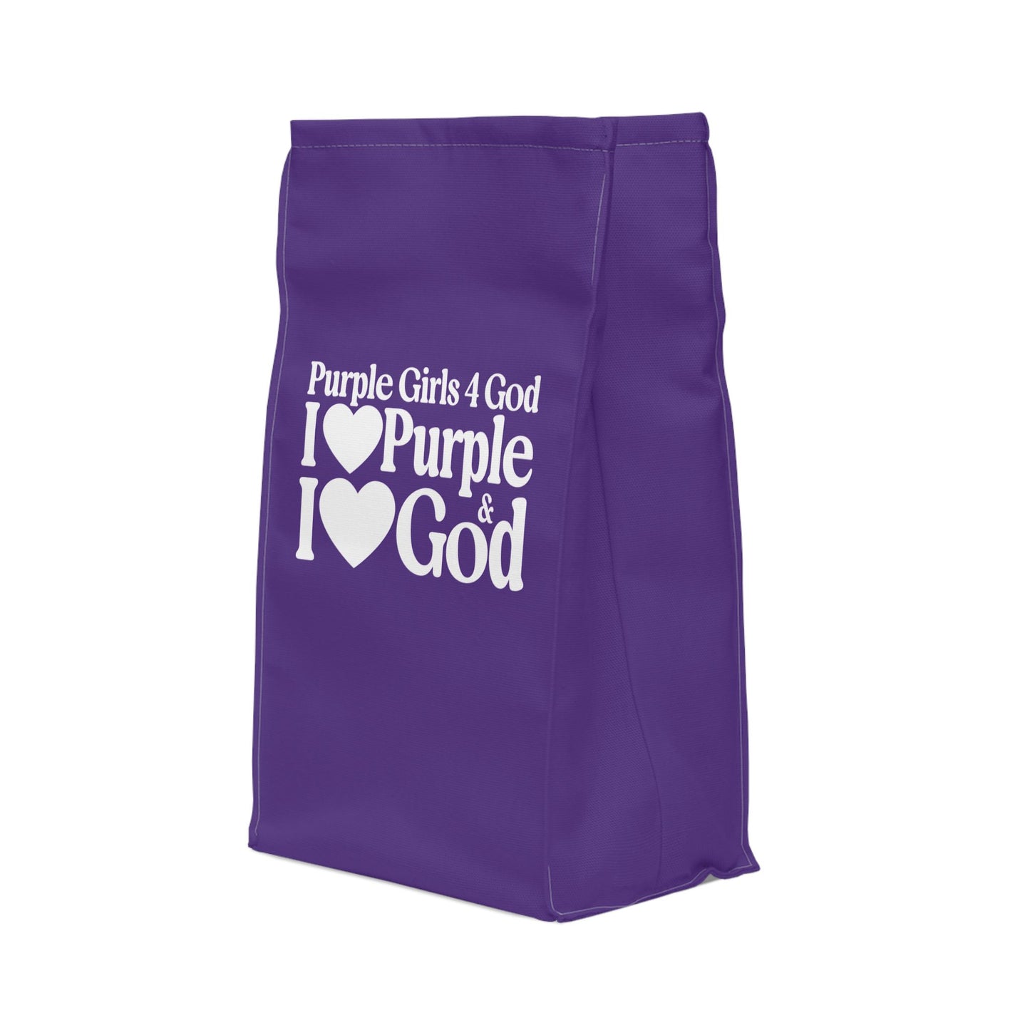 Purple Girls 4 God Lunch Tote – Double-Sided Inspirational Faith Lunch Bag | Insulated Lunch Bag | Gift for Girls & Women