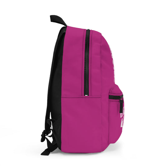 Pink Girl 4 Life Backpack – Inspirational Girls School Backpack | Girl Power Bookbag | Lightweight Travel & School Bag