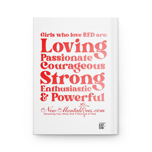 Red Girl 4 Life White Matte Hardcover Journal – 150 Lined Pages | Inspirational Journal for Women & Girls | 5.75" x 8" Gift Notebook