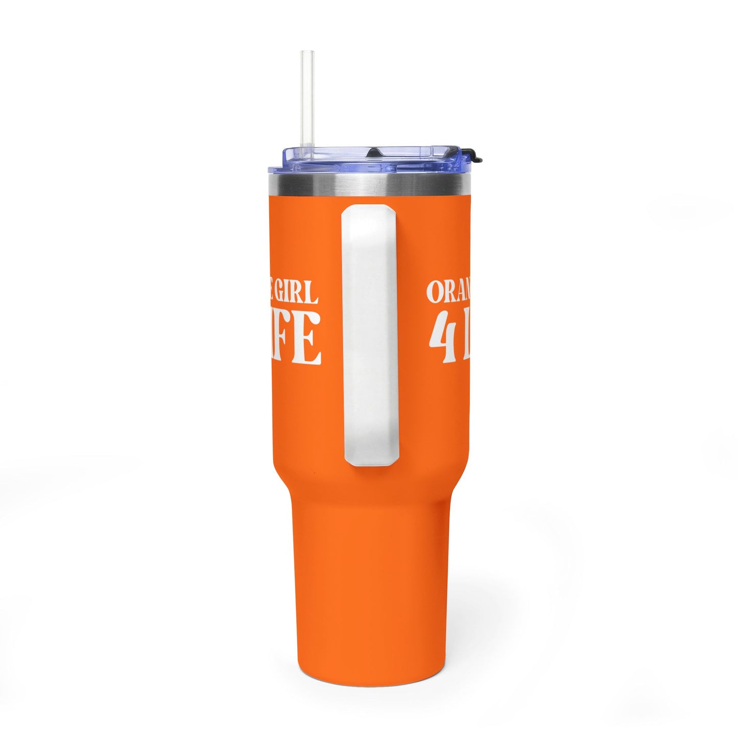 Orange Girl 4 Life 40 oz Orange Tumbler - Cute, Orange, Positive, Affirmation, Inspirational, Double Sided, Insulated Tumbler