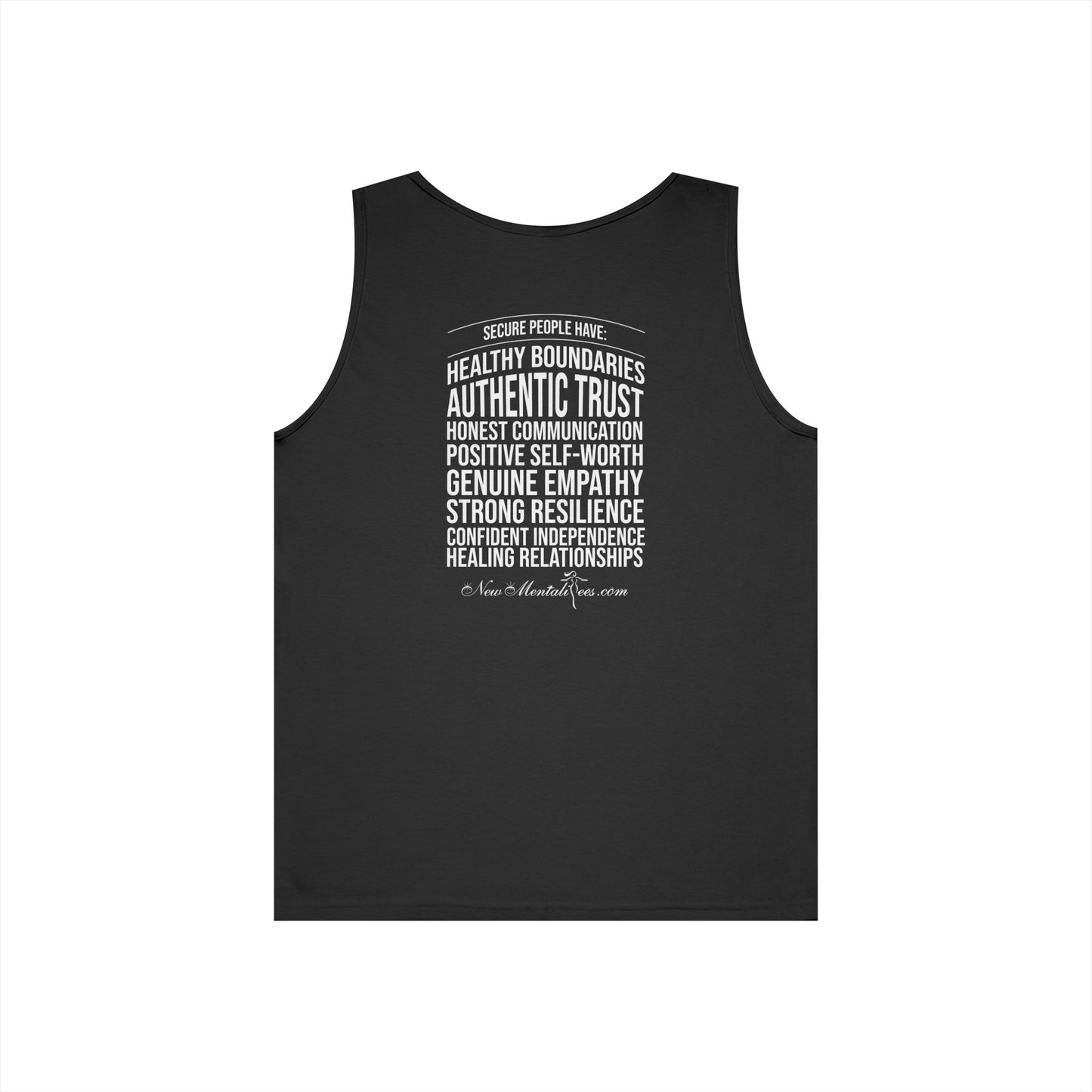 Secure Unisex Tank Top – White Design - Inspirational Confidence Tank | Positive Mindset Apparel | Inner Healing Inspired Graphic Tank for Men & Women