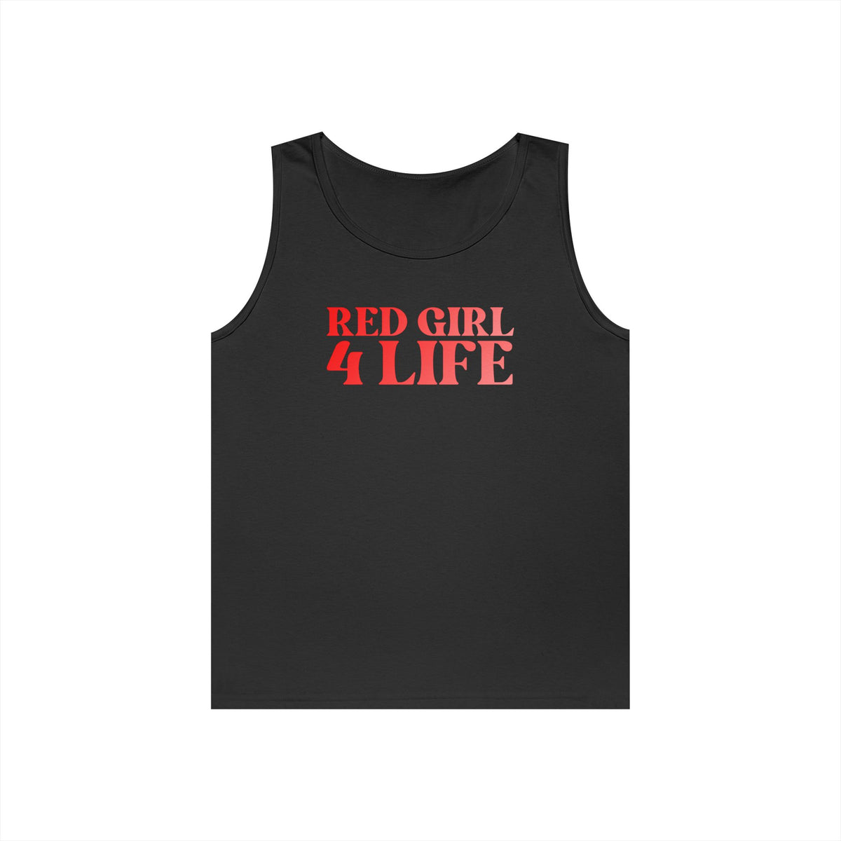 Red Girl 4 Life Ladies Sleeveless Black Tank Top | Double-Sided Graphic Tank | Inspirational Tank for Women (Unisex)