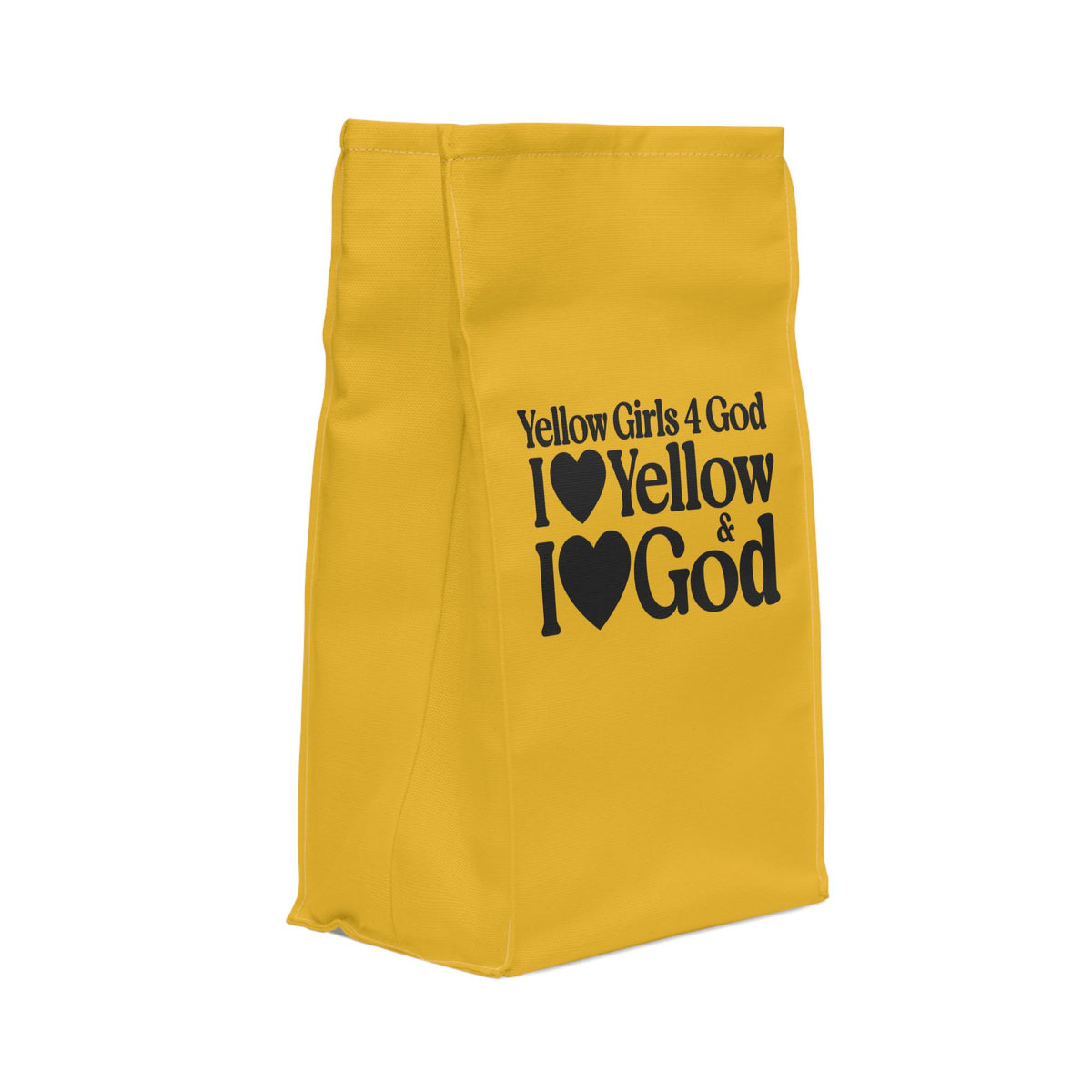 💛 Yellow Girls 4 God Lunch Tote – Double-Sided Inspirational Faith Lunch Bag | Insulated Lunch Bag | Gift for Girls & Women