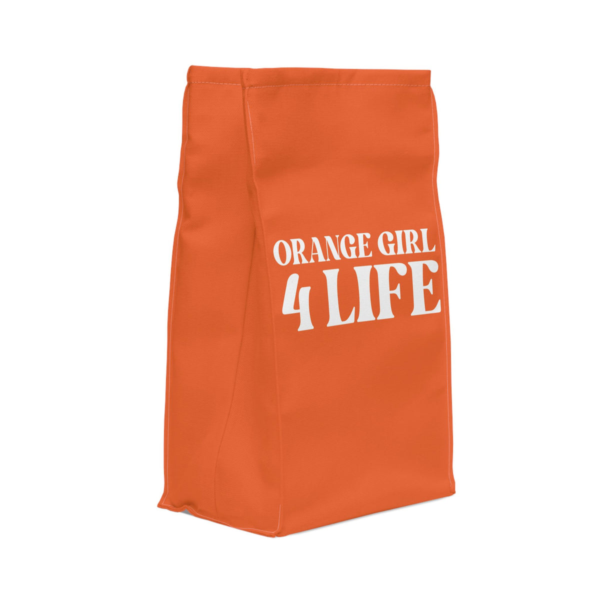 Orange Girl 4 Life Lunch Bag – Double-Sided Inspirational Orange Girl Lunch Tote | Insulated Lunch Bag | Girl Power Lunch Box