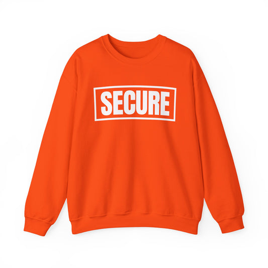 Secure White Design Unisex Sweatshirt - Confidence You Can Feel & Faith You Can Wear