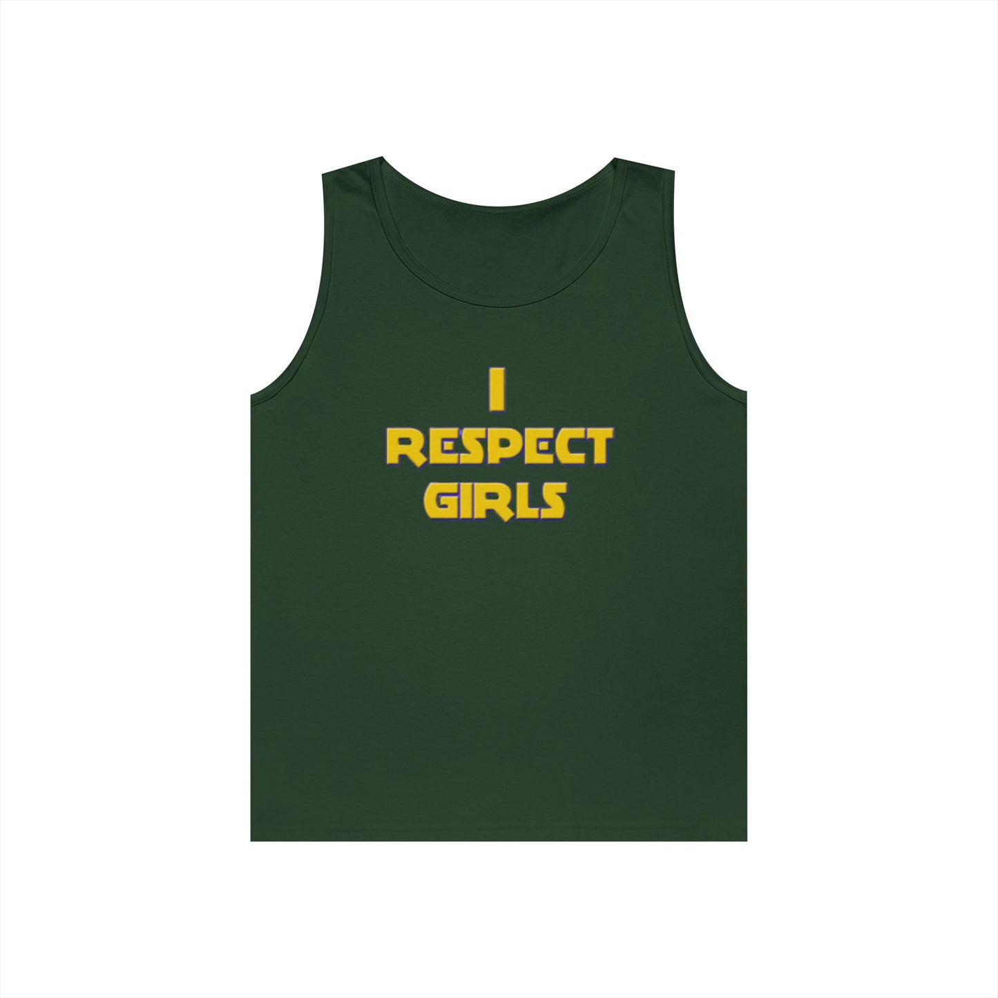 I Respect Girls Teen Boys Tank Top – Positive Message Sleeveless Shirt | Respect Matters Tank | Future Leader Apparel for Young Men