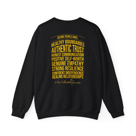 Secure Yellow Design Unisex Sweatshirt - Confidence You Can Feel & Faith You Can Wear