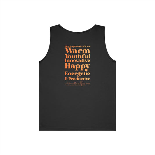 Orange Girl 4 Life Ladies Sleeveless Black Tank Top | Double-Sided Graphic Tank | Inspirational Tank for Women (Unisex)