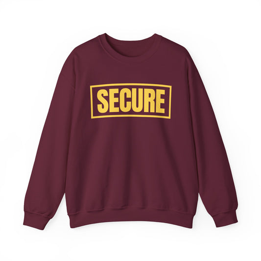 Secure Yellow Design Unisex Sweatshirt - Confidence You Can Feel & Faith You Can Wear