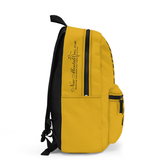 Yellow Girl 4 Life Backpack – Inspirational Girls School Backpack | Girl Power Bookbag | Lightweight Travel, School & Everyday Bag