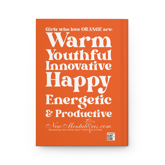 ๐งก Orange Girl 4 Life Orange Matte Hardcover Journal โ 150 Lined Pages | Inspirational Journal for Women & Girls | 5.75" x 8" Gift Notebook