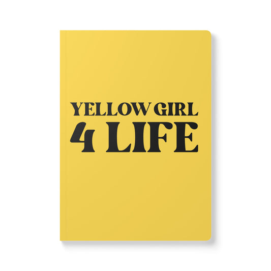 Yellow Girl 4 Life Softcover Journal – Double-Sided Inspirational Journal | 100 or 200 Pages | Notebook for Girls & Women Who Love Yellow