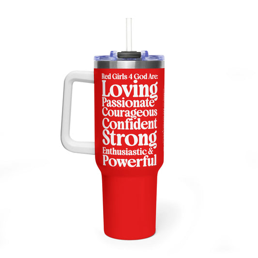 Red Girls 4 God Colorful Tumbler - Faith Filled Women Who Love Red
