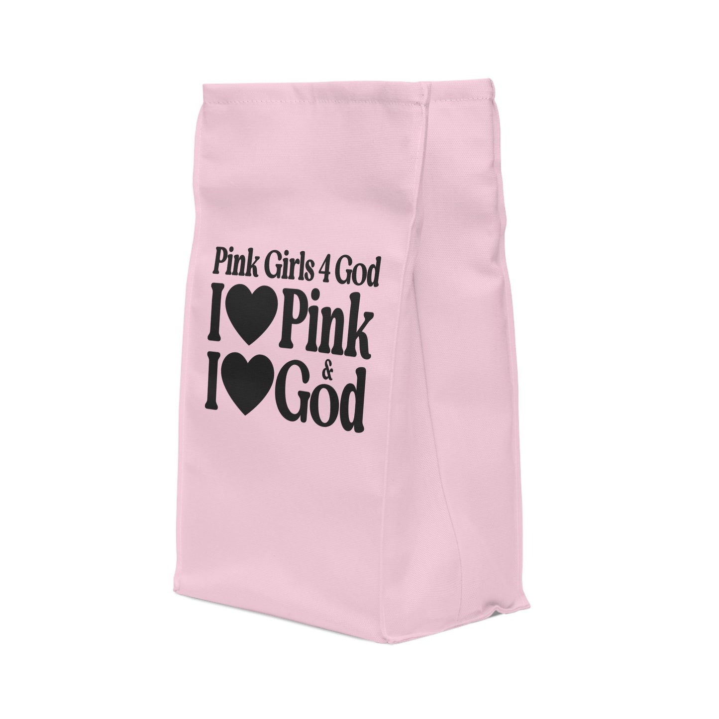💗 Pink Girls 4 God Lunch Tote – Double-Sided Inspirational Pink Girls Faith Lunch Bag | Insulated Lunch Bag