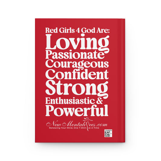 Red Girls for God Hardcover Journal – Double-Sided Inspirational Notebook | Matte Hardcover | 150 Lined Pages | Gift for Women & Girls