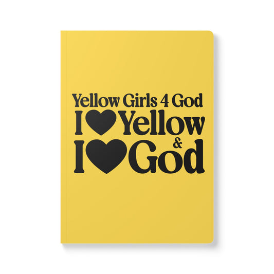 Yellow Girls 4 God Softcover Journal – Double-Sided Inspirational Faith Journal | 100 or 200 Pages | Notebook for Girls & Women Who Love God
