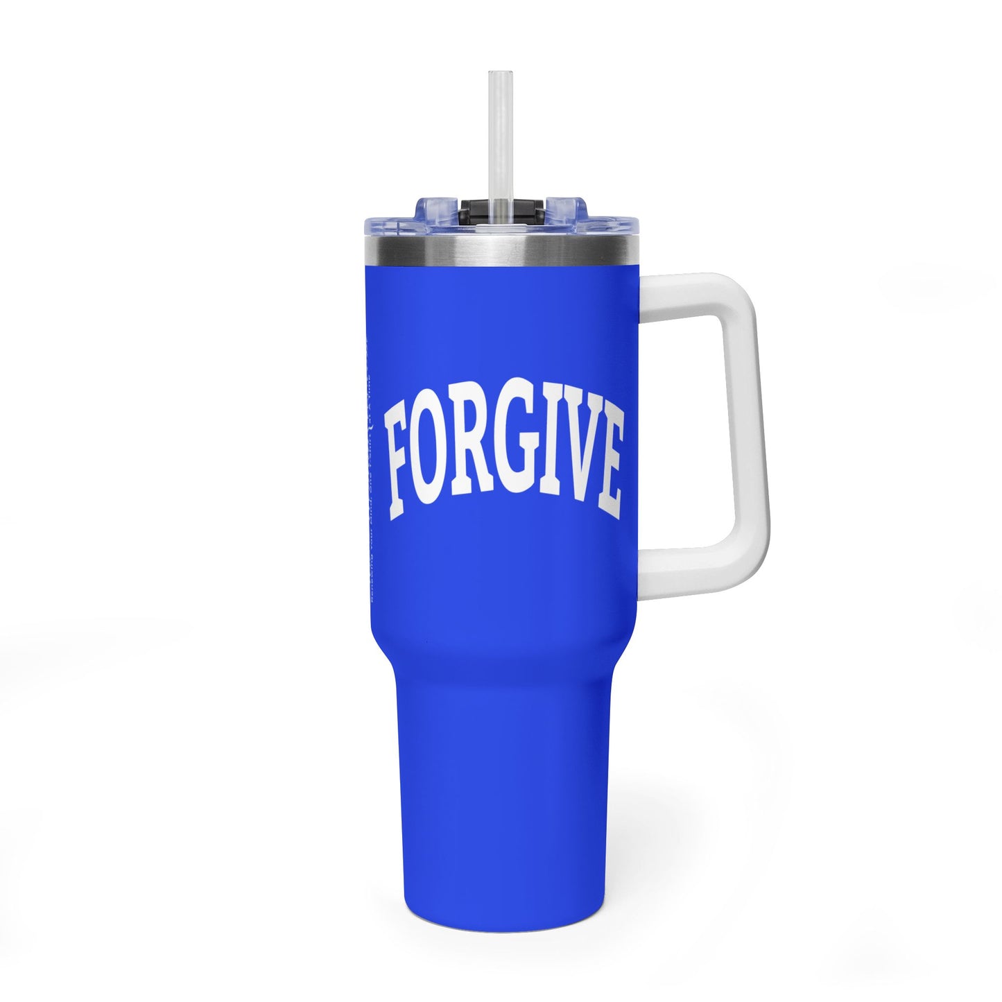 FREELY FORGIVE 40oz Tumbler | Faith-Based Insulated Cup | Christian Gift | Inspirational Drinkware | Collegiate Style Design