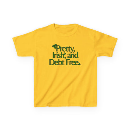 Pretty, Irish & Debt Free Youth Tee with Purpose! Perfect for St. Patrick's Day!