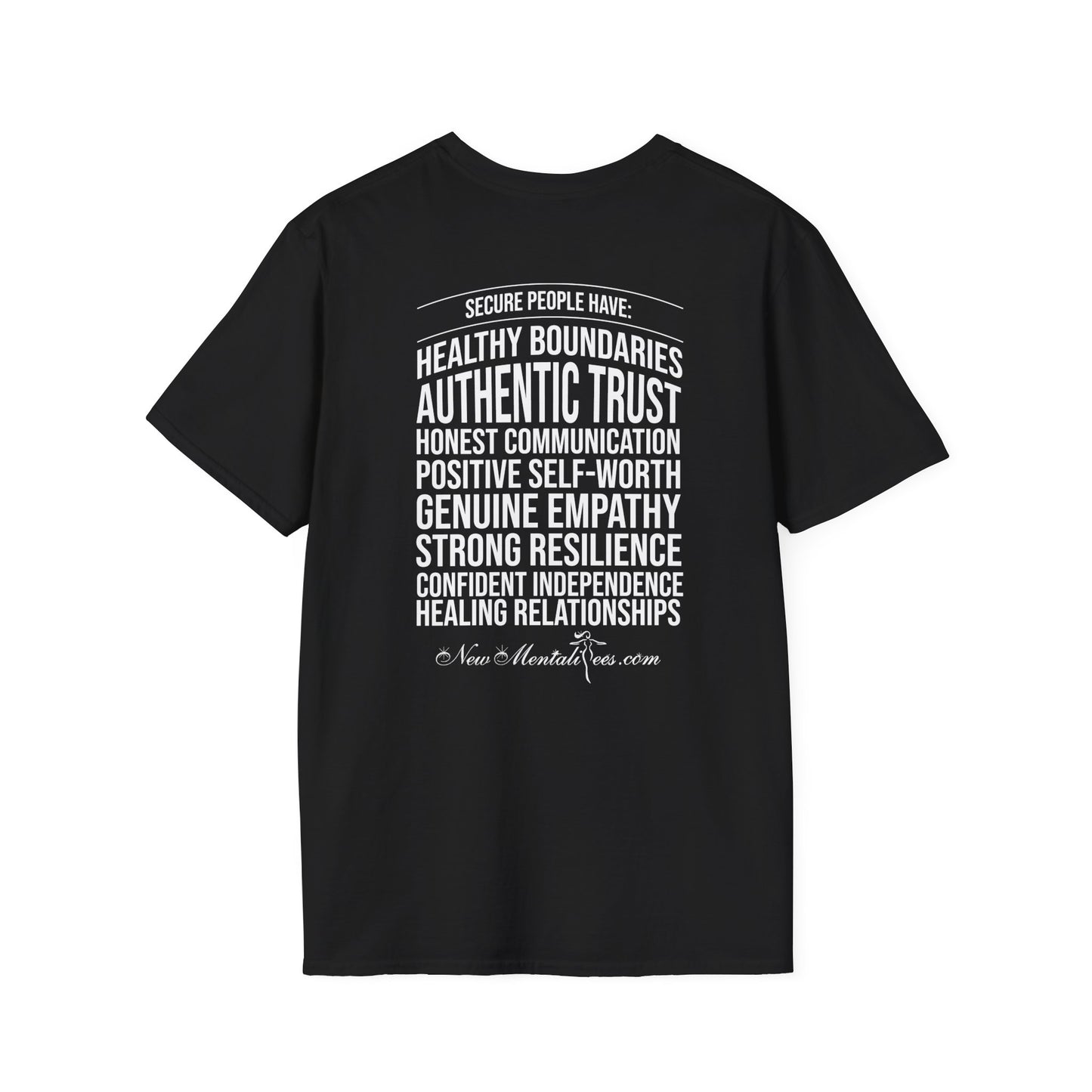 Secure White Design Unisex T-Shirt - Confidence You Can Feel & Faith You Can Wear