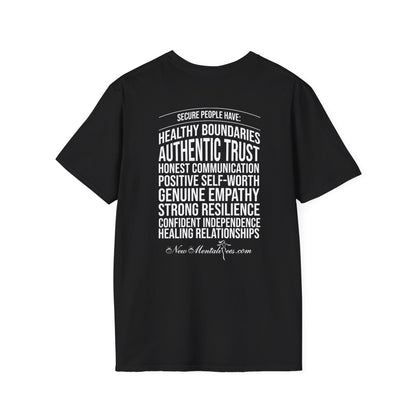 Secure White Design Unisex T-Shirt - Confidence You Can Feel & Faith You Can Wear