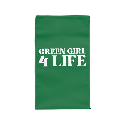 Green Girl 4 Life Lunch Bag – Double-Sided Inspirational Green Girl Lunch Tote | Insulated Lunch Bag | Girl Power Lunch Box