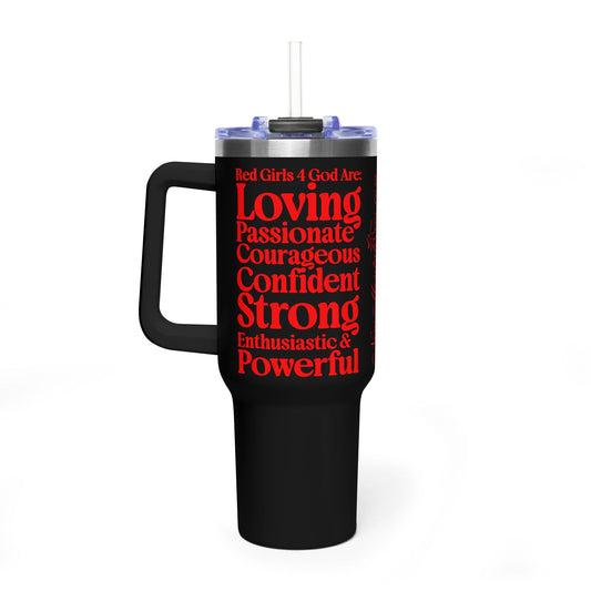 Red Girls 4 God Colorful Tumbler - Faith Filled Women Who Love Red