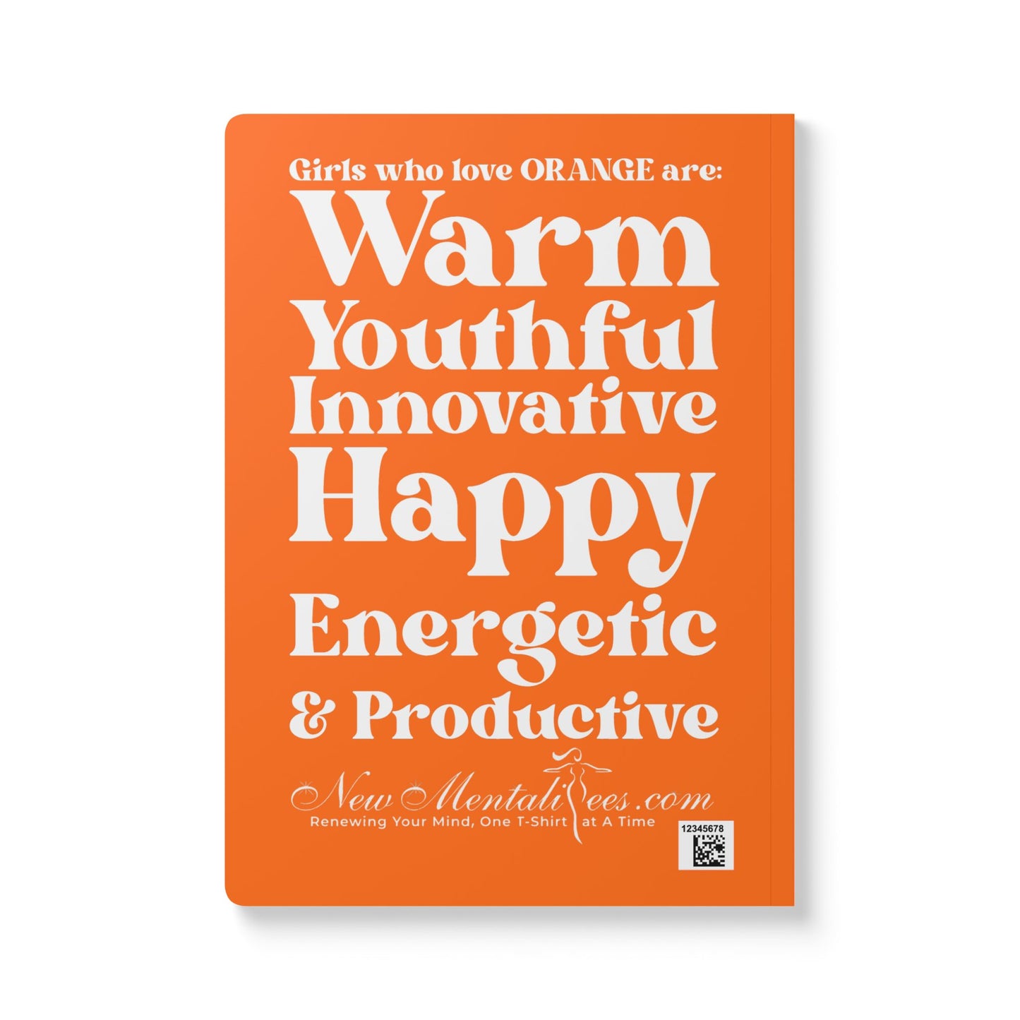 Orange Girl 4 Life Softcover Journal – Double-Sided Inspirational Journal | 100 or 200 Pages | Notebook for Girls & Women Who Love Orange