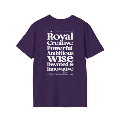 Purple Girls 4 God Adult T-Shirt - You Are Royal, Creative, Powerful, Ambitious, Wise, Devoted, and Innovative!