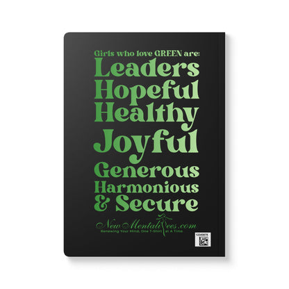 💚 Green Girl 4 Life (Black) Softcover Journal – Double-Sided Inspirational Journal | 100 or 200 Pages | Notebook for Girls & Women Who Love Green