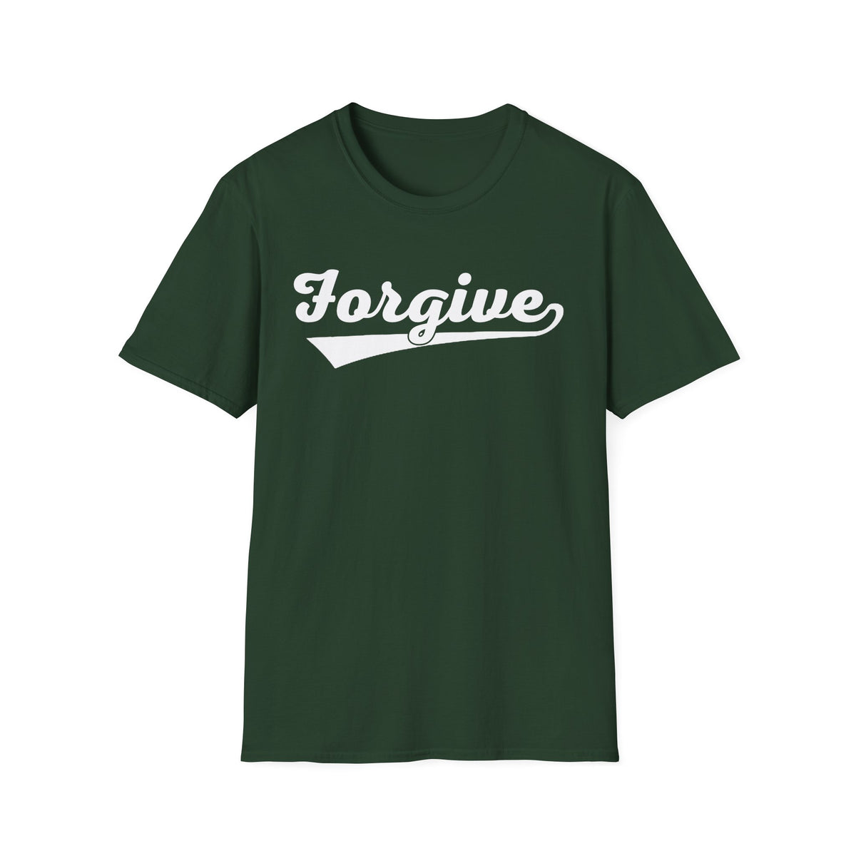 HomeRun Forgive Unisex T-Shirt | Baseball Script Tee | Inspirational Graphic Shirt | Positive Message Apparel | Motivational Unisex Shirt