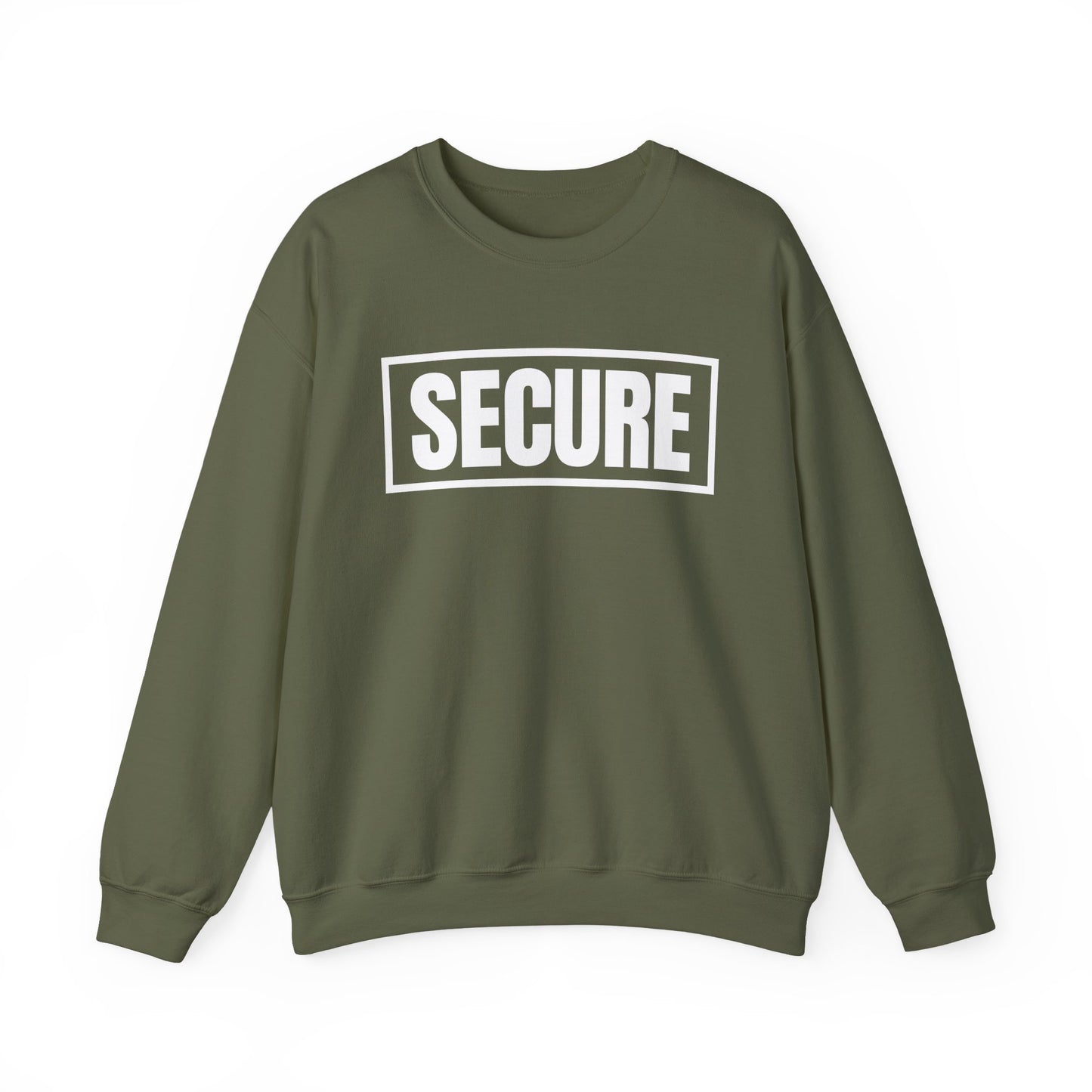 Secure White Design Unisex Sweatshirt - Confidence You Can Feel & Faith You Can Wear