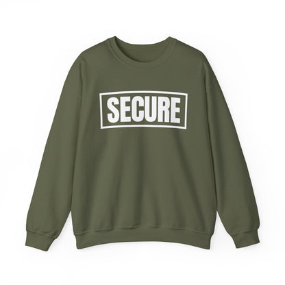Secure White Design Unisex Sweatshirt - Confidence You Can Feel & Faith You Can Wear