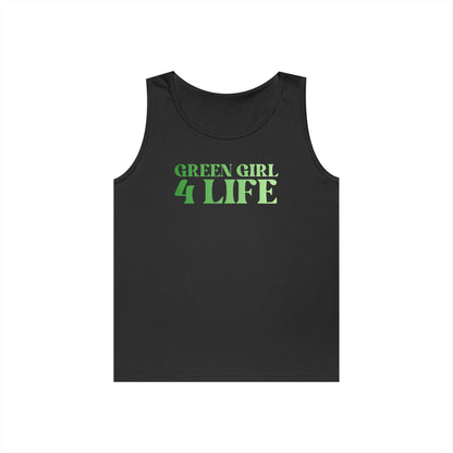 Green Girl 4 Life Ladies Sleeveless Black Tank Top | Double-Sided Graphic Tank | Inspirational Tank for Women (Unisex)