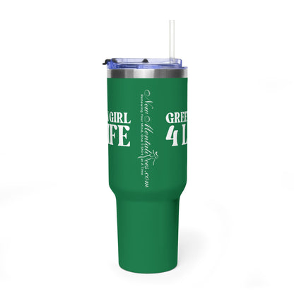 Green Girl 4 Life 40 oz Green Tumbler - Cute, Green, Positive, Affirmation, Inspirational, Double Sided, Insulated Tumbler