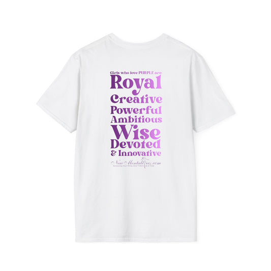 Purple Girl 4 Life T-Shirt - Cute Ladies White Graphic Tee, Inspirational Shirt, Positive Affirmation Unisex T-Shirt, Purple Fashion Tee