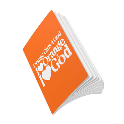 Orange Girls 4 God Softcover Journal – Double-Sided Inspirational Faith Journal | 100 or 200 Pages | Notebook for Girls & Women Who Love God